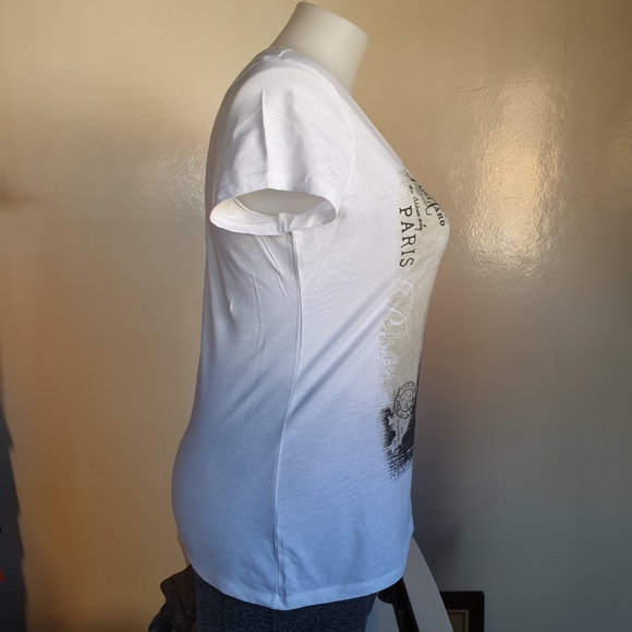 Kmart Girl Express AU-18 White Print ShortSleeve Tee Shirt Top NWOT - Picture 7 of 10